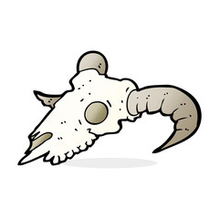cartoon ram skull