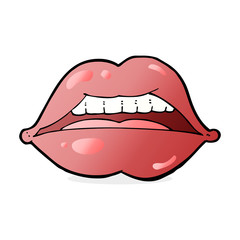cartoon sexy lips symbol