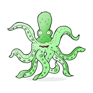 cartoon giant octopus