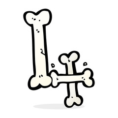 cartoon halloween bone number