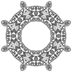 Vector henna tatoo mandala. Mehndi style.
