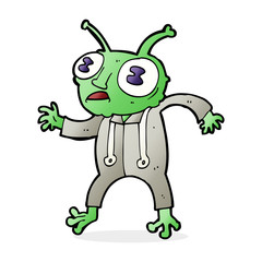 cartoon alien spaceman