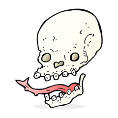 Fototapeta premium cartoon spooky skull