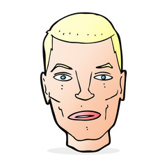 cartoon serious male face