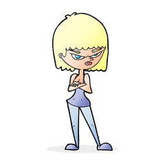 Fototapeta premium cartoon angry woman