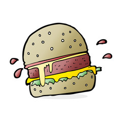 cartoon burger