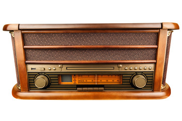 vintage wooden radio
