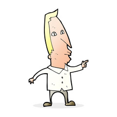 cartoon pointing man
