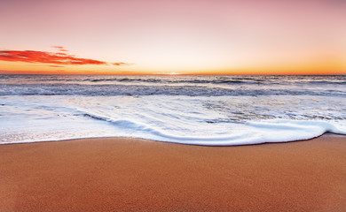 Fototapeta na wymiar Sunrise and atlantic ocean.