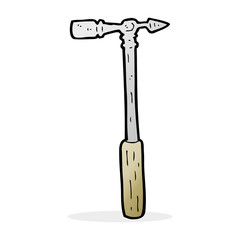 cartoon pin hammer