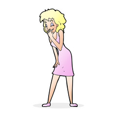 cartoon woman laughing