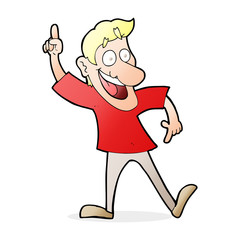 cartoon man with great idea