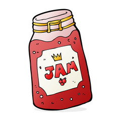 cartoon jar of jam
