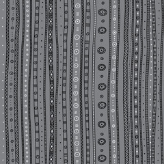 Vector seamless pattern with ethnic tribal hand-drawn trendy orn