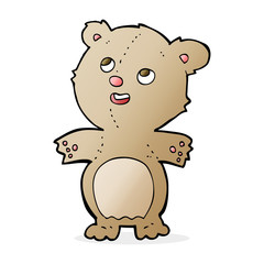 Fototapeta premium cartoon happy little teddy bear