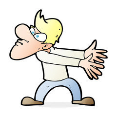cartoon annoyed man gesturing