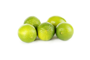 Lime fruits isolated on a white background