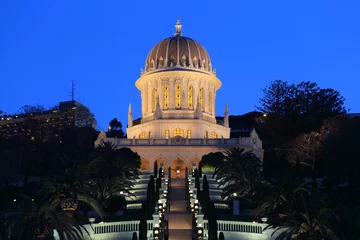 Papier Peint photo Lavable moyen-Orient Bahai temple, Haifa