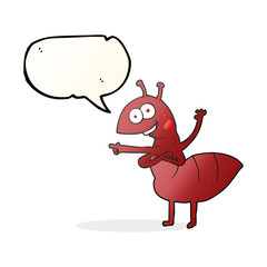 speech bubble cartoon ant