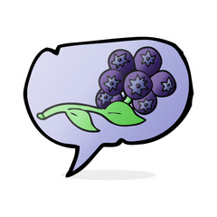 speech bubble cartoon blueberries
