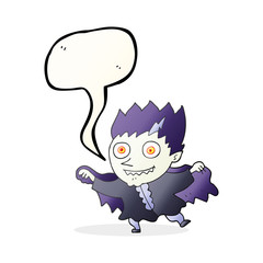speech bubble cartoon vampire