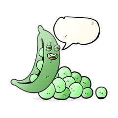 speech bubble cartoon peas in pod