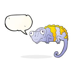 speech bubble cartoon chameleon