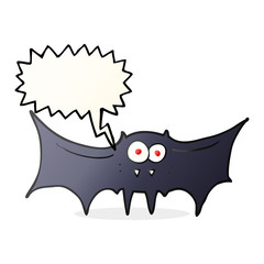 speech bubble cartoon vampire bat