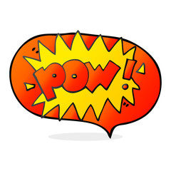 speech bubble cartoon pow symbol