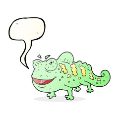 speech bubble cartoon chameleon