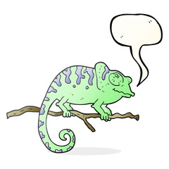 speech bubble cartoon chameleon