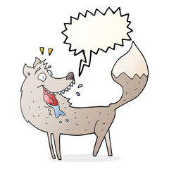 speech bubble cartoon wolf
