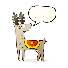 speech bubble cartoon reindeer