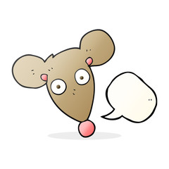 speech bubble cartoon mouse