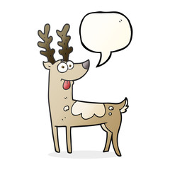 speech bubble cartoon reindeer