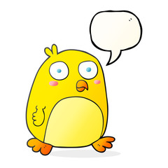 speech bubble cartoon bird
