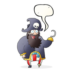 speech bubble cartoon pirate captain