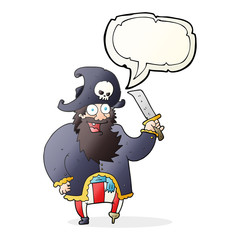 speech bubble cartoon pirate captain