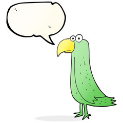 speech bubble cartoon parrot