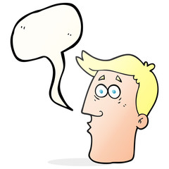 speech bubble cartoon male face