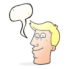 speech bubble cartoon male face
