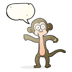 speech bubble cartoon monkey