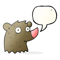 speech bubble cartoon bear