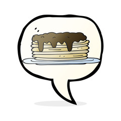 speech bubble cartoon pancake stack