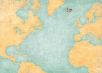 Map of North Atlantic - Iceland © Tindo