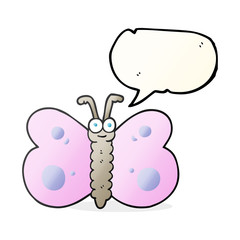 speech bubble cartoon butterfly