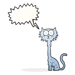 speech bubble cartoon cat