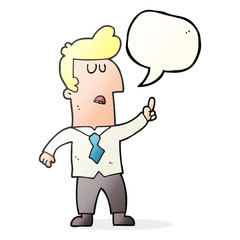Fototapeta premium speech bubble cartoon businessman