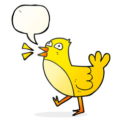 speech bubble cartoon bird