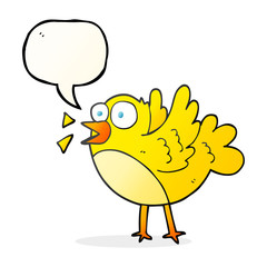 speech bubble cartoon bird